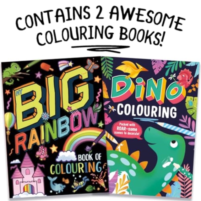 Two Awesome Colouring Books, Shrink-wrapped pack Book