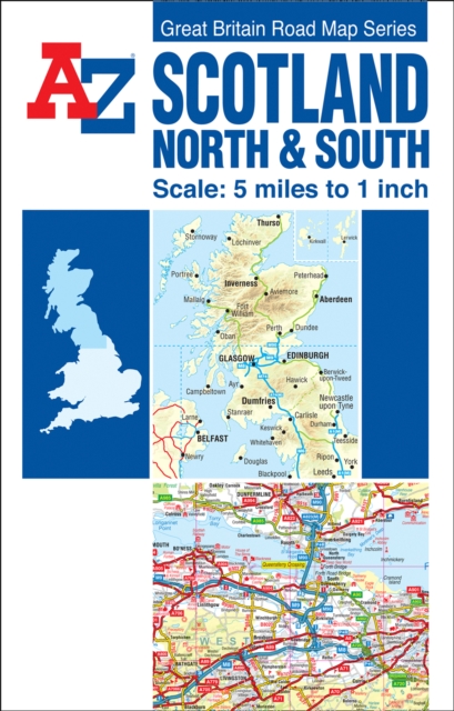 Scotland Road Map, Sheet map, folded Book