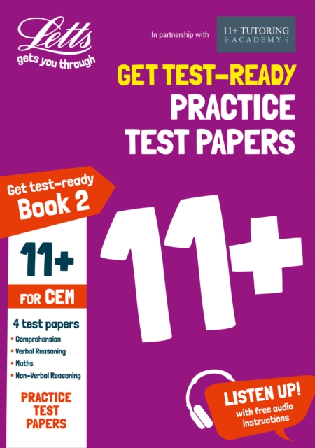 11+ Practice Test Papers (Get test-ready) Book 2, inc. Audio Download: for the CEM tests, Paperback / softback Book