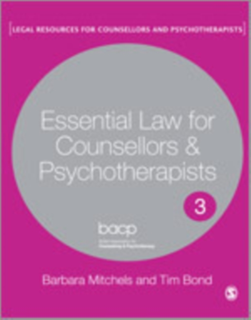 Essential Law for Counsellors and Psychotherapists, Hardback Book