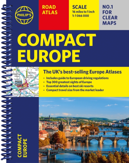 Philip's Compact Atlas Europe : A5 Spiral binding, Spiral bound Book