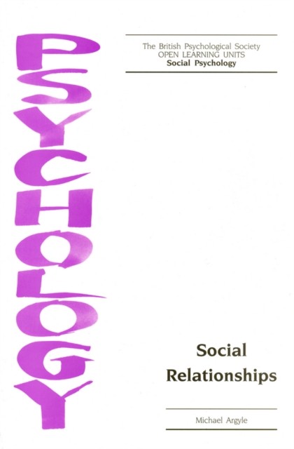 Social Relationships, Paperback / softback Book