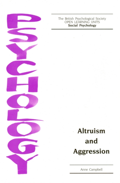 Altruism and Aggression, Paperback / softback Book