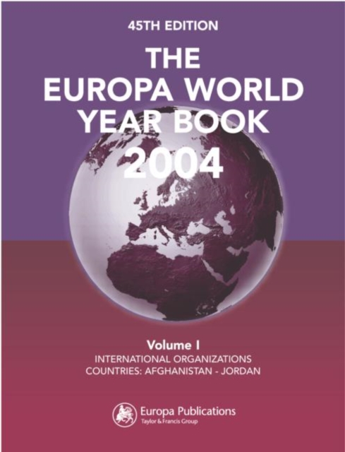 The Europa World Year Book 2004, Hardback Book