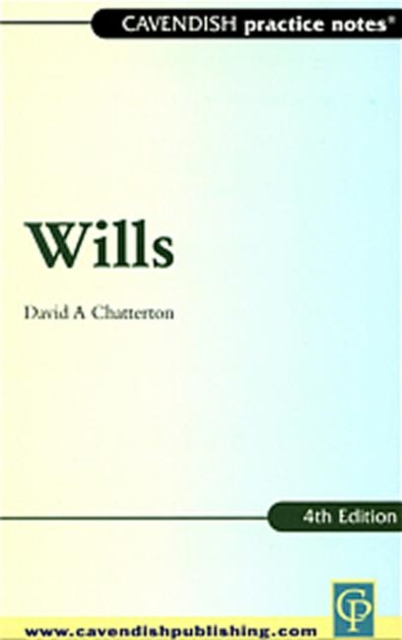 Practice Notes on Wills, Paperback / softback Book