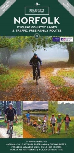 Norfolk Cycling Country Lanes Map, Paperback / softback Book