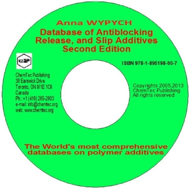 Database of Antiblocking, Release and Slip Additives, CD-ROM Book