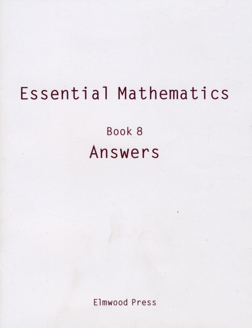 Essential Mathematics Book 8 Answers, Paperback / softback Book