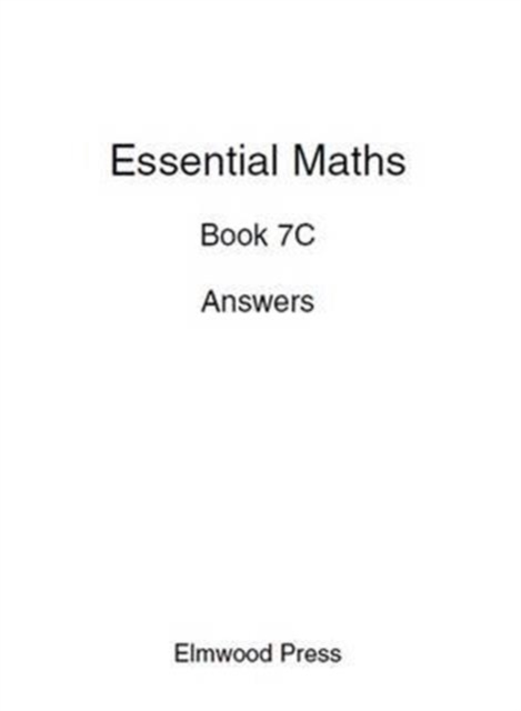 Essential Maths 7C Answers, Paperback / softback Book