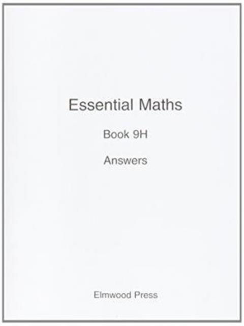 Essential Maths 9H Answers, Paperback / softback Book