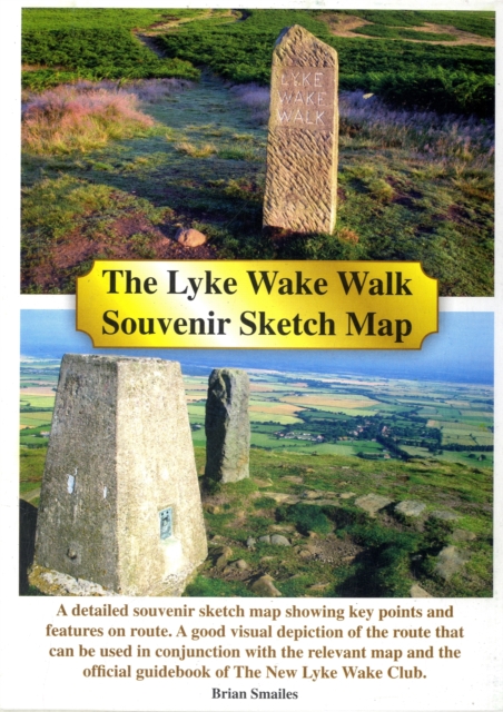 The Lyke Wake Walk Souvenir Sketch Map, Sheet map, folded Book