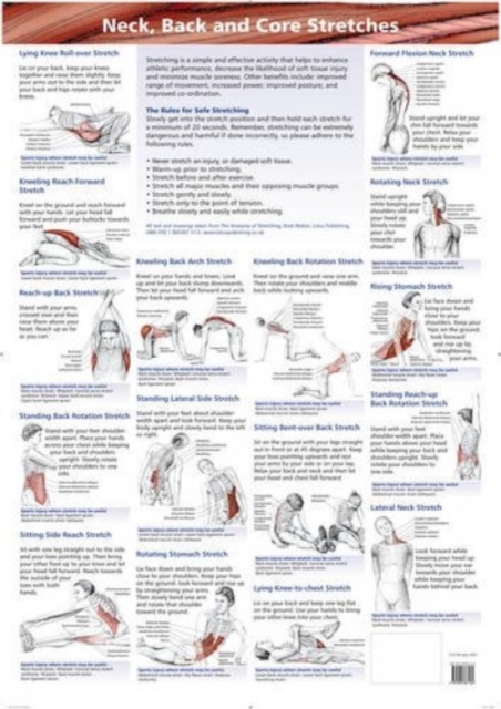 Neck, Back and Core Stretches, Wallchart Book