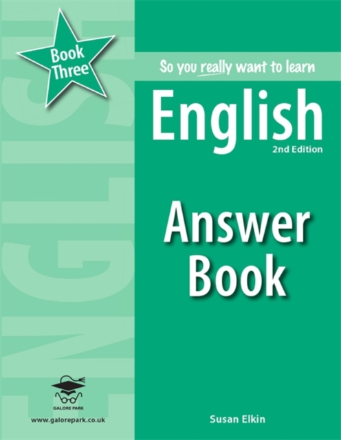 So You Really Want to Learn English Book 3 Answer Book, Paperback Book