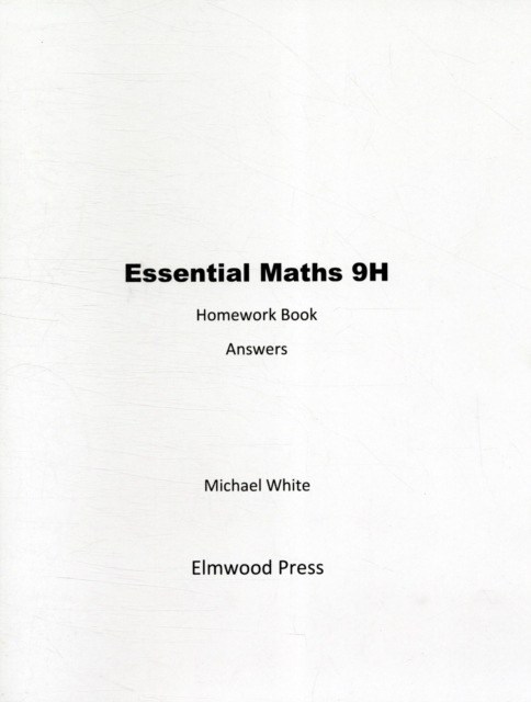 Essential Maths 9H Homework Answers, Paperback / softback Book
