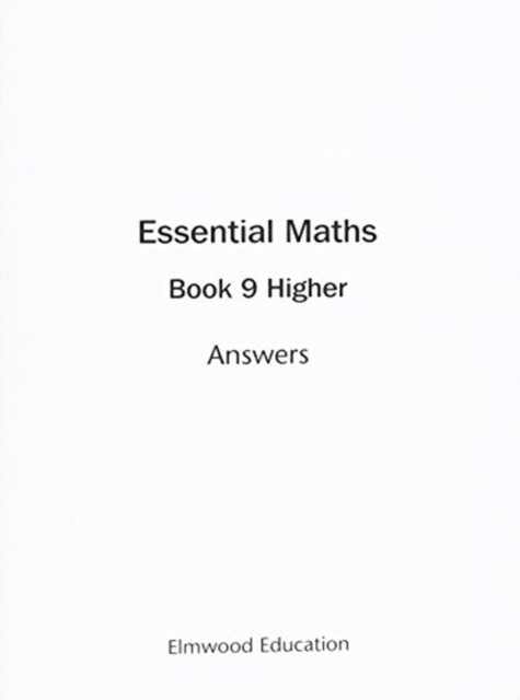 Essential Maths 9 Higher Answers, Paperback / softback Book