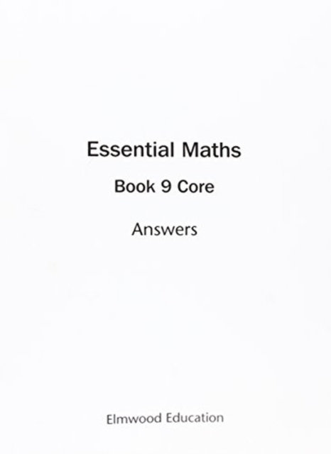 Essential Maths 9 Core Answers, Paperback / softback Book