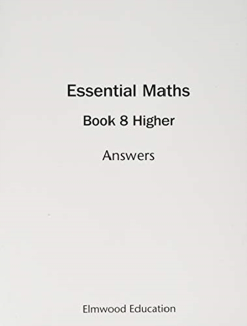 Essential Maths 8 Higher Answers, Paperback / softback Book