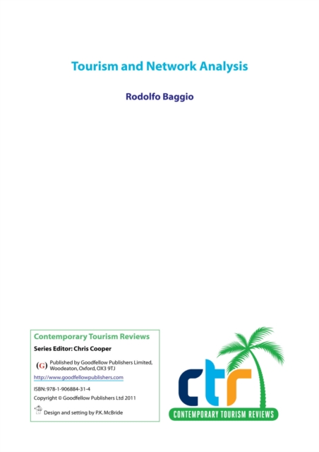 Tourism and Network Analysis, PDF eBook