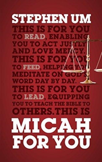 Micah For You : Acting Justly, Loving Mercy, Paperback / softback Book