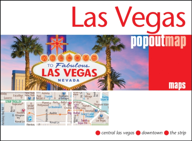 Las Vegas PopOut Map : Pocket size pop up city map of Las Vegas, Sheet map, folded Book