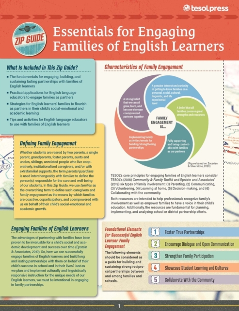 TESOL Zip Guide : Essentials for Engaging Families of English Learners, Paperback / softback Book