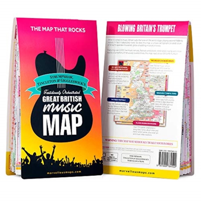 Great British Music Map, Sheet map, folded Book