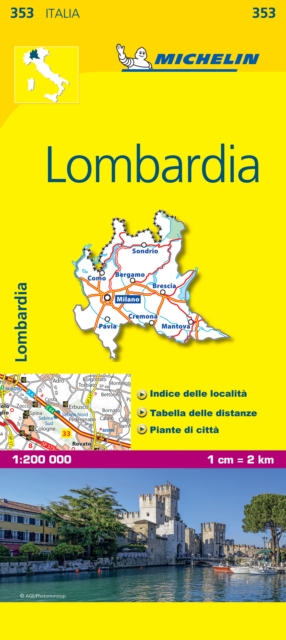 Lombardia - Michelin Local Map 353 : Map, Sheet map Book