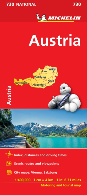 Austria - Michelin National Map 730 : Map, Sheet map Book