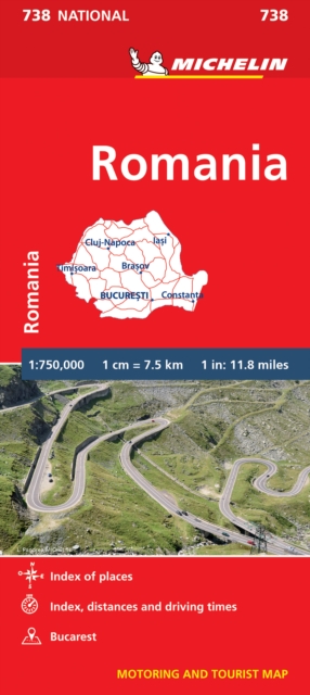 Romania - Michelin National Map 738 : Map, Sheet map Book