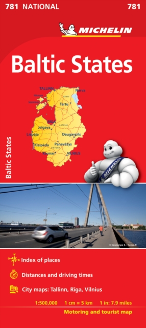 Baltic States - Michelin National Map 781 : Map, Sheet map, folded Book