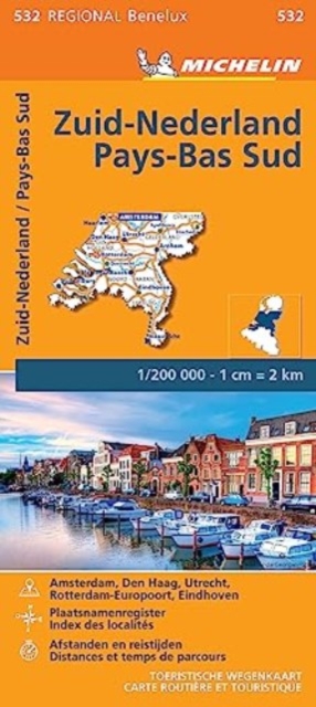 Netherlands South - Michelin Regional Map 532, Sheet map, folded Book