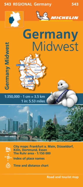 Germany Midwest - Michelin Regional Map 543 : Map, Sheet map Book