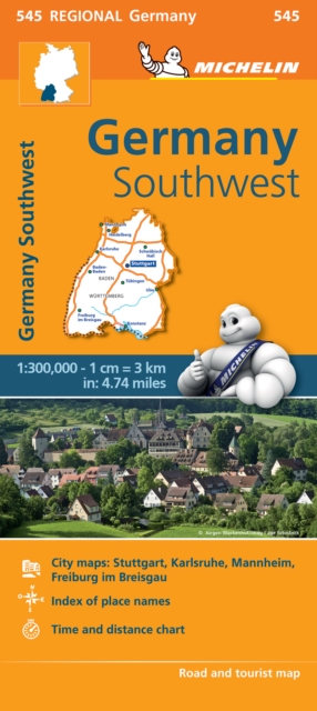 Germany Southwest - Michelin Regional Map 545 : Map, Sheet map, folded Book