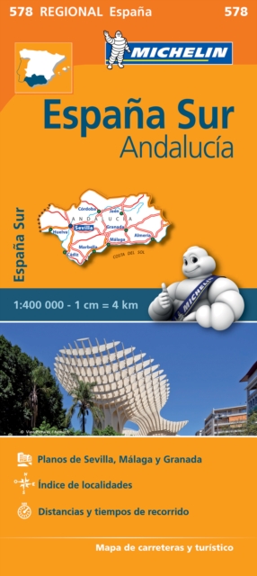 Andalucia - Michelin Regional Map 578 : Map, Sheet map Book