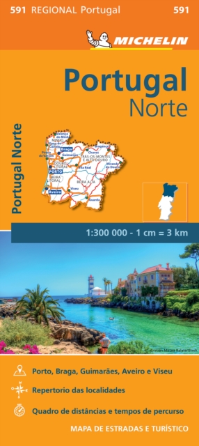 Portugal Norte - Michelin Regional Map 591 : Map, Sheet map, folded Book