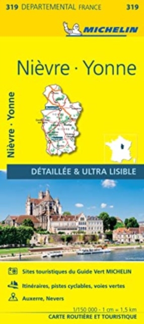 Nievre, Yonne - Michelin Local Map 319, Sheet map, folded Book