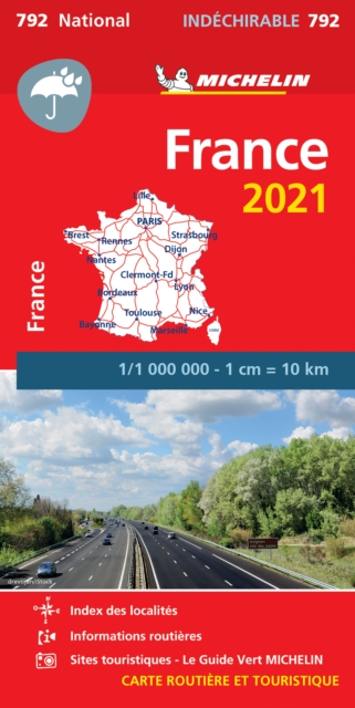 France 2021 - High Resistance National Map 792 : Maps, Sheet map Book