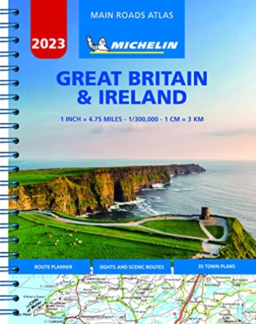 Great Britain & Ireland 2023 - Mains Roads Atlas (A4-Spiral), Spiral bound Book