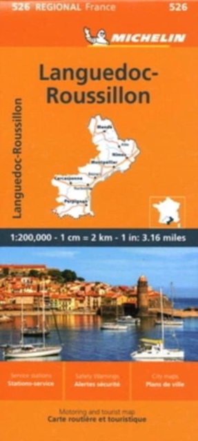 Languedoc-Roussillon - Michelin Regional Map 526, Sheet map, folded Book