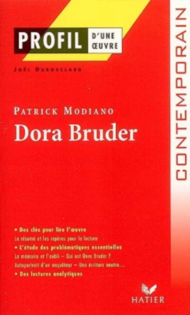 Profil d'une oeuvre : Dora Bruder, Paperback / softback Book