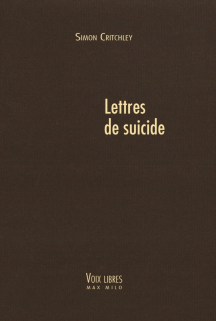 Lettres de suicide, EPUB eBook