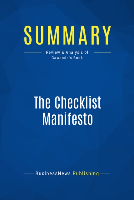 Summary: The Checklist Manifesto, EPUB eBook