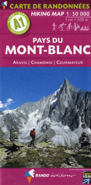 Mont-Blanc (Pays du) - Aravis - Chamonix - Courmayeur : A1, Sheet map, folded Book
