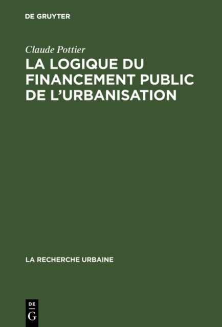 La logique du financement public de l'urbanisation, PDF eBook