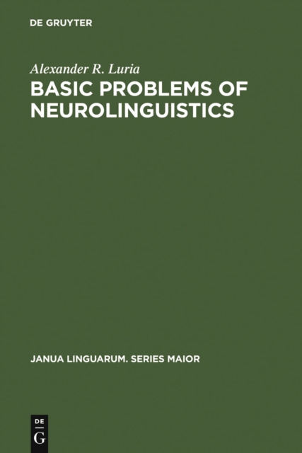 Basic Problems of Neurolinguistics, PDF eBook