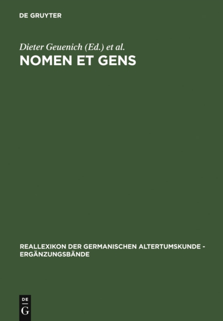 Nomen et gens : Zur historischen Aussagekraft fruhmittelalterlicher Personennamen, PDF eBook