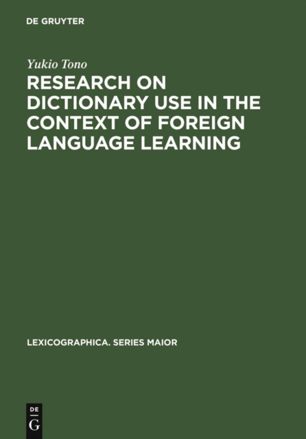 Research on Dictionary Use in the Context of Foreign Language Learning : Focus on Reading Comprehension, PDF eBook