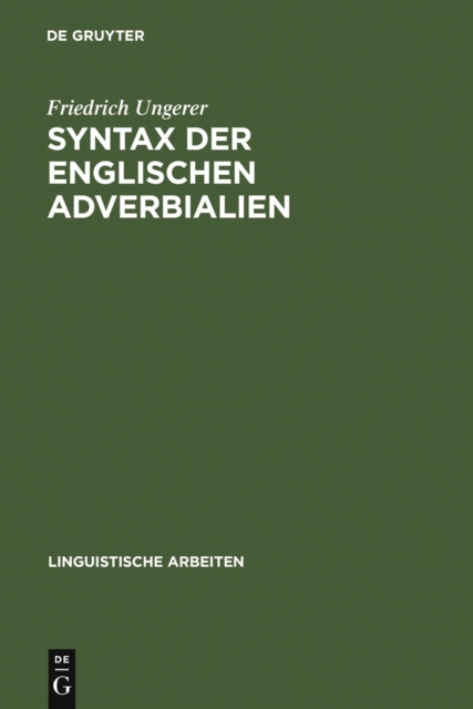 Syntax der englischen Adverbialien, PDF eBook