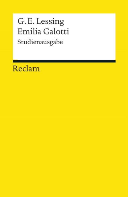 Emilia Galotti. Studienausgabe : Reclams Universal-Bibliothek, EPUB eBook