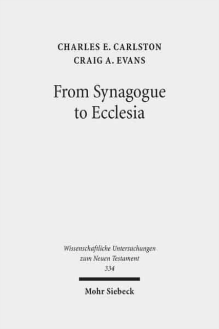 From Synagogue to Ecclesia : Matthew's Community at the Crossroads, Hardback Book